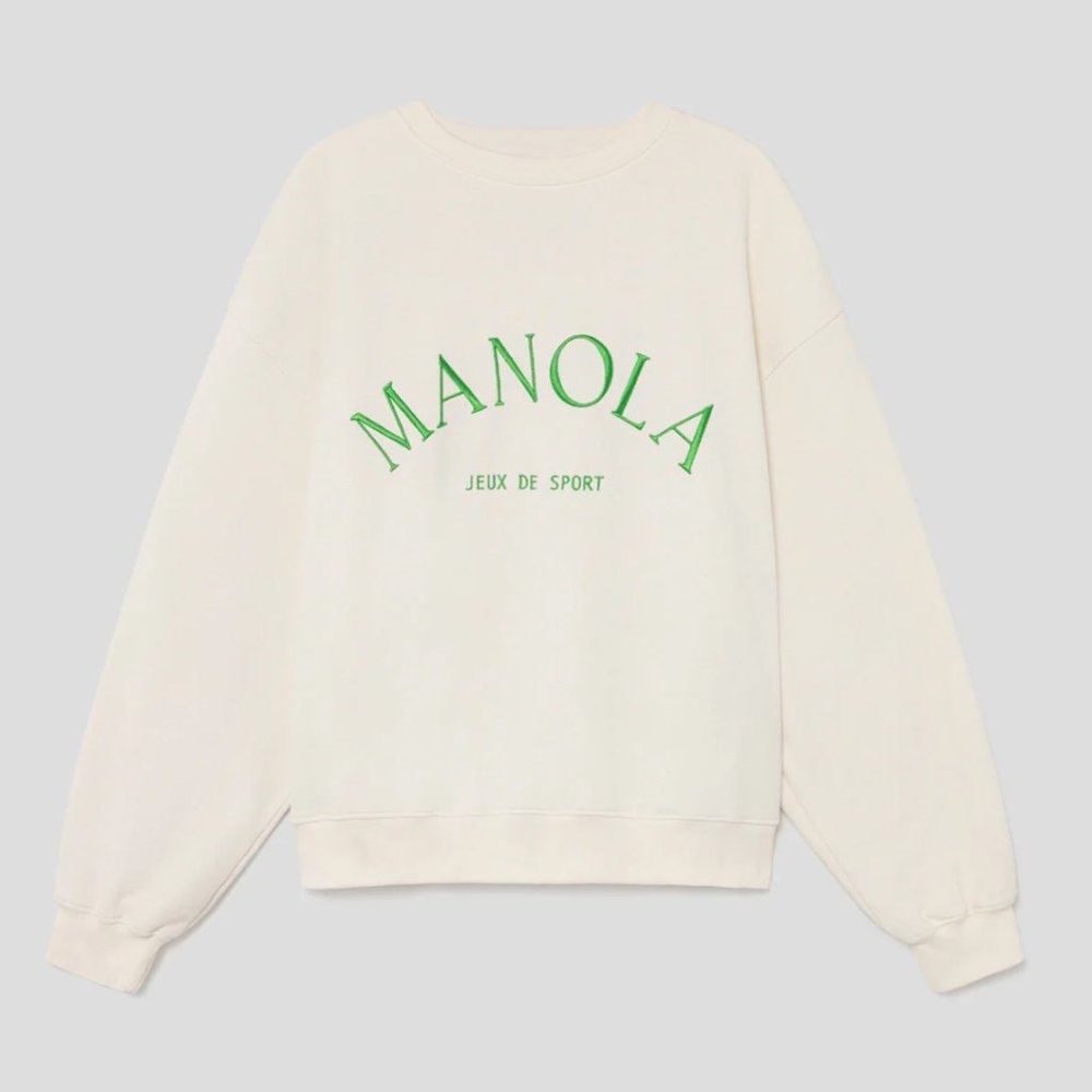 Manola Jeux de Sport lux sweatshirt white and green